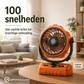 🌬️ 6-inch kampeerventilator met 100 snelheidsstanden – oscillerend, met ledverlichting, digitaal display en grote accu voor buiten en thuis