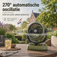 🌬️ 6-inch kampeerventilator met 100 snelheidsstanden – oscillerend, met ledverlichting, digitaal display en grote accu voor buiten en thuis