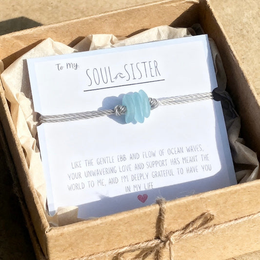 🌊✨Christmas Sale 70% OFF!!🌊✨Soul Sister Sea Glass Bracelet🎁