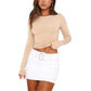 🏆Limited Sale 49% OFF🔥Women’s Basic Slim Open Navel T-shirt