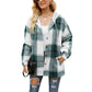 ⏰HOT SALE-WOMEN'S PLAID BUTTON DOWN FLEECE LINED HOODED JACKETS WARM COAT