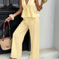 ⏳Limited Time Sale 50% OFF!🌞Women's Striped Tie-Waist Co-ord Set – Sleeveless Blouse & Wide-Leg Trousers 💫🌿  Vintage Boho Style • Casual Commuter Wear • Lightweight & Flowy💃