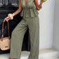 ⏳Limited Time Sale 50% OFF!🌞Women's Striped Tie-Waist Co-ord Set – Sleeveless Blouse & Wide-Leg Trousers 💫🌿  Vintage Boho Style • Casual Commuter Wear • Lightweight & Flowy💃