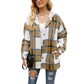 ⏰HOT SALE-WOMEN'S PLAID BUTTON DOWN FLEECE LINED HOODED JACKETS WARM COAT