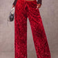 🛍️🍂LAST DAY SALE 70% OFF👍✨Women's Glitter Fashion Adjustable Drawstring Slimming Elastic Waist Straight-Leg Pants