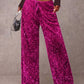 🛍️🍂LAST DAY SALE 70% OFF👍✨Women's Glitter Fashion Adjustable Drawstring Slimming Elastic Waist Straight-Leg Pants