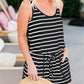 ⏰Hot Sale 49% OFF💃Women Sleeveless Scoop Neck Tank Top Casual Short Jumpsuit Rompers with Pockets