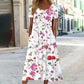 💕LAST DAY SALE 50% OFF💕Women’s Cotton Linen Floral Long Dress
