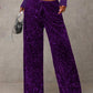 🛍️🍂LAST DAY SALE 70% OFF👍✨Women's Glitter Fashion Adjustable Drawstring Slimming Elastic Waist Straight-Leg Pants