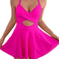 🏖️Summer Hot Sale 60% OFF🏝️Women's Cutout One Piece Skirt Swimsuit – V-Neck, Tummy Control & Flirty Cutouts 🩱✨