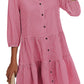🍂Autumn Sales 49% OFF🔥Women's Button Down 3/4 Sleeve Shirt Dress