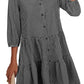 🍂Autumn Sales 49% OFF🔥Women's Button Down 3/4 Sleeve Shirt Dress