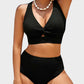 💥LAST DAY SPECIAL PRICE: ￡11.99!👙Textured Knot-Front High-Waisted Bikini Set