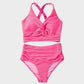 💥LAST DAY SPECIAL PRICE: ￡11.99!👙Textured Knot-Front High-Waisted Bikini Set