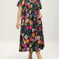 🏖️Summer Hot Sale 70% OFF with FREE GIFT!!💃Éloise™ Women's Square-Neck Floral Midi Dress 🌺 – Smocked Waist, Side Pockets 👜 & Flowy Silhouette | Flattering for All Body Types 💕
