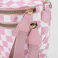 🎁Last Day 49% Off-Black and White Checkered Nylon Bum Bag Plus Size Friendly Fanny Pack