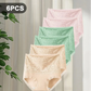 Women's Floral Lace High Waist Hip Lifting Cotton Briefs (3 Pack / 6 Pack)