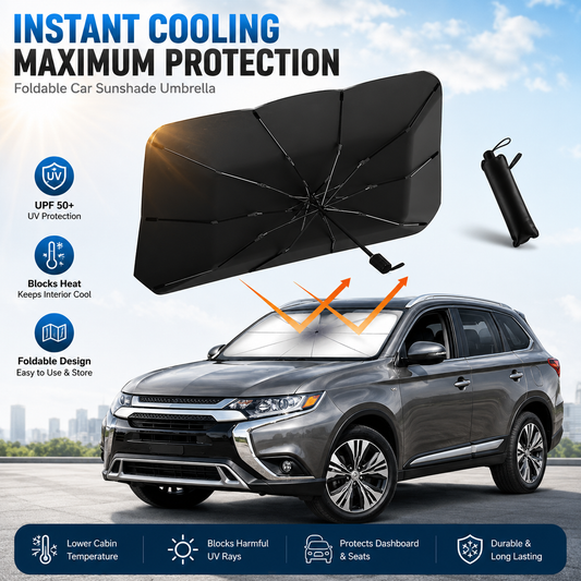 🔥LAST DAY SALE ONLY ￡9.99!!☀️ShadeGo™ Car Windshield Sun Shade – Foldable, Heat-Blocking ☀️ | Keeps Interior Cool ❄️🚗 | UV Protection 🛡️ | Universal Fit for All Vehicles ✅ | Easy Storage & Travel Ready 🎒🇬🇧