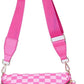 🎁Last Day 49% Off-Black and White Checkered Nylon Bum Bag Plus Size Friendly Fanny Pack