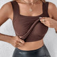 🏆🌟Last Day Special Price ￡8.99!!🎀Women's U Neck Shapewear Built-in Bra Tank High Strechy Sleeveless Slim Fit Tops Camisole