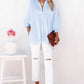 🔥LAST DAY SALE 49% OFF🏆️Mid-length smocked shirt with striped lapel and oversized drawdown sleeves