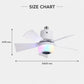 🏆LAST DAY SALE ONLY￡19.99 with Adaptor!!🎁BreezGlow™ Smart E27 Ceiling Fan Light with Hi-Fi Bluetooth Speaker & Mood Lighting  Cool Breezes • Crystal-Clear Sound • 16 Million Colours💡🌬️🎵