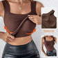 🏆🌟Last Day Special Price ￡8.99!!🎀Women's U Neck Shapewear Built-in Bra Tank High Strechy Sleeveless Slim Fit Tops Camisole