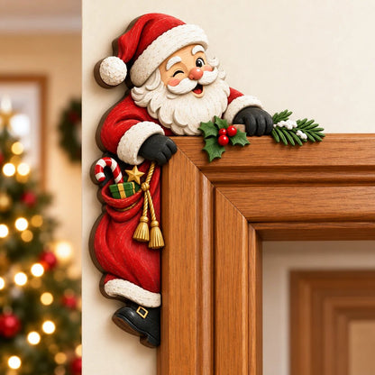 🔥 🌲Christmas Peekaboo Door Frame Corner Decor