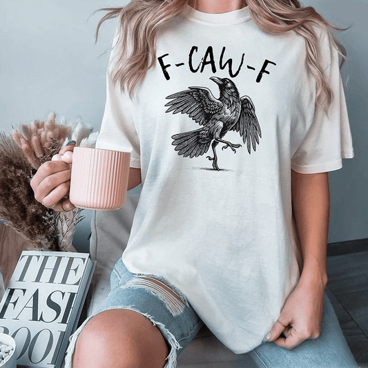 💥Surprise Price: Only £10.99!!🖤🐦‍⬛Humorous Crow Graphic T-Shirt – Say It With a Caw!