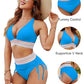 ⏳Last Day Promotion 60% OFF⛱️2026 High Waisted Tummy Control Color Block Bikini Sets