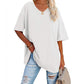 🌷LAST DAY SALE ONLY ￡10.99!!☀️Women's Summer Half Sleeve Casual Loose Fit Cotton Tunic T-shirt
