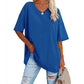 🌷LAST DAY SALE ONLY ￡10.99!!☀️Women's Summer Half Sleeve Casual Loose Fit Cotton Tunic T-shirt