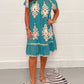 🌸Spring Special Sale 49% OFF!!🌸Geometric Pattern Multi Print Square Neck Dress