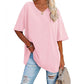 🌷LAST DAY SALE ONLY ￡10.99!!☀️Women's Summer Half Sleeve Casual Loose Fit Cotton Tunic T-shirt