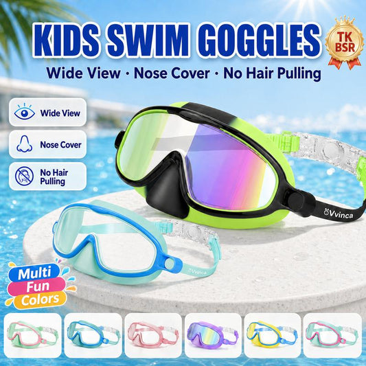 ⏳LAST DAY SALE ONLY ￡11.99!!🔥Vvinca Kids’ Anti-Choke Swim Goggles🥽UV Protection • Anti-Fog • Shatterproof Lenses • With Nose Cover🏊‍♀️✨Perfect for Swimming Lessons, Beach & Summer Holidays ☀️🇬🇧