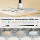 ⏳LAST DAY SALE 49% OFF🔥SmartBreez™ 40W LED Ceiling Fan Light – 20.5” Ultra-Quiet with Remote 🎯 | E27 + FREE B22 Adapter 🔌 | For Bedroom 😴, Kitchen 👩‍🍳 & Garage 🛠️ – UK Ready! 🇬🇧