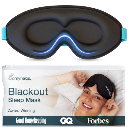 ⏳LAST DAY SALE ONLY ￡7.99!!🌙 MyHalos 3D Blackout Sleep Mask – Zero Eye Pressure & Lash-Friendly | Lightweight, 100% Light-Blocking Eye Mask for Deep, Undisturbed Sleep 😴