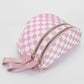 🎁Last Day 49% Off-Black and White Checkered Nylon Bum Bag Plus Size Friendly Fanny Pack