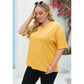 🌷LAST DAY SALE ONLY ￡10.99!!☀️Women's Summer Half Sleeve Casual Loose Fit Cotton Tunic T-shirt