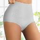 Women's Floral Lace High Waist Hip Lifting Cotton Briefs (3 Pack / 6 Pack)