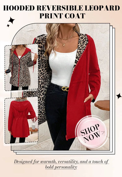 ✨New Styles✨Hooded double-faced leopard print coat