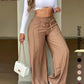 ⏳Last Day Sale Only ￡15.99!!👖 💥  Easy Everyday Comfort | Women's High-Waisted Straight-Leg Pants with Elastic Back