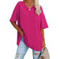🌷LAST DAY SALE ONLY ￡10.99!!☀️Women's Summer Half Sleeve Casual Loose Fit Cotton Tunic T-shirt