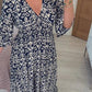 🔥HOT SALE 49% OFF💃Bohemian Casual Print V-Neck Waist Wrap Long Dress-7