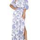 Women's Off-Shoulder Ruffled Side-Slit Maxi Dress with Pockets