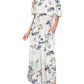 Women's Off-Shoulder Ruffled Side-Slit Maxi Dress with Pockets