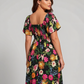 🏖️Summer Hot Sale 70% OFF with FREE GIFT!!💃Éloise™ Women's Square-Neck Floral Midi Dress 🌺 – Smocked Waist, Side Pockets 👜 & Flowy Silhouette | Flattering for All Body Types 💕