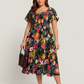 🏖️Summer Hot Sale 70% OFF with FREE GIFT!!💃Éloise™ Women's Square-Neck Floral Midi Dress 🌺 – Smocked Waist, Side Pockets 👜 & Flowy Silhouette | Flattering for All Body Types 💕