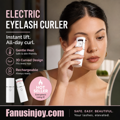 🔥Surprise 50% Off - ONLY ￡7.99！👩🏻‍🏭Get gorgeous eyelashes back！✨️Rechargeable Electric Heated Eyelash Curler