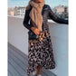 💃LAST DAY SALE 49% OFF🔥Women's Leopard Print V-Neck Long Sleeved Dress
